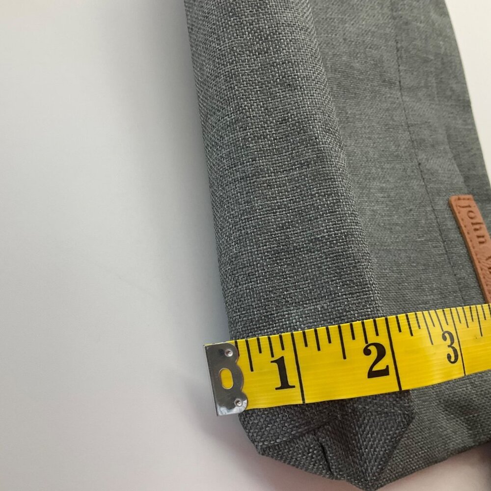 John Varvatos Fanny Pack Belt Bag Chest Travel Bag Sling Bag Gray Canvas 6.5"x11 - Picture 8 of 12